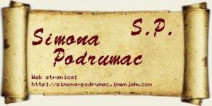 Simona Podrumac vizit kartica